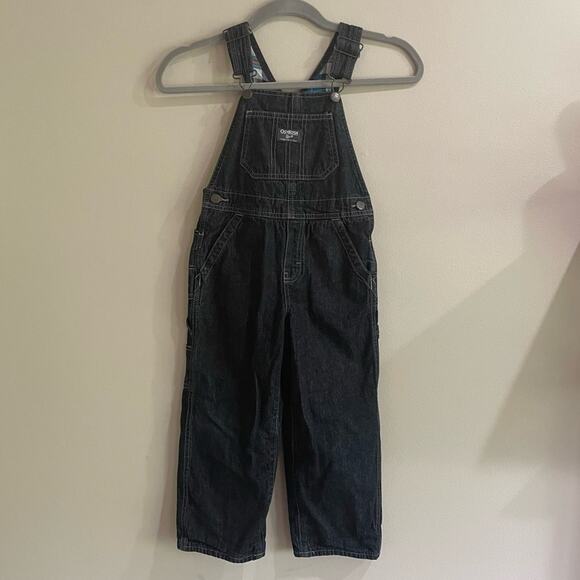 OshKosh B’gosh Flannel Lined Denim Overals - Picture 1 of 6